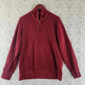 Eddie Bauer Mock Neck Red Men's Sweatshirt M